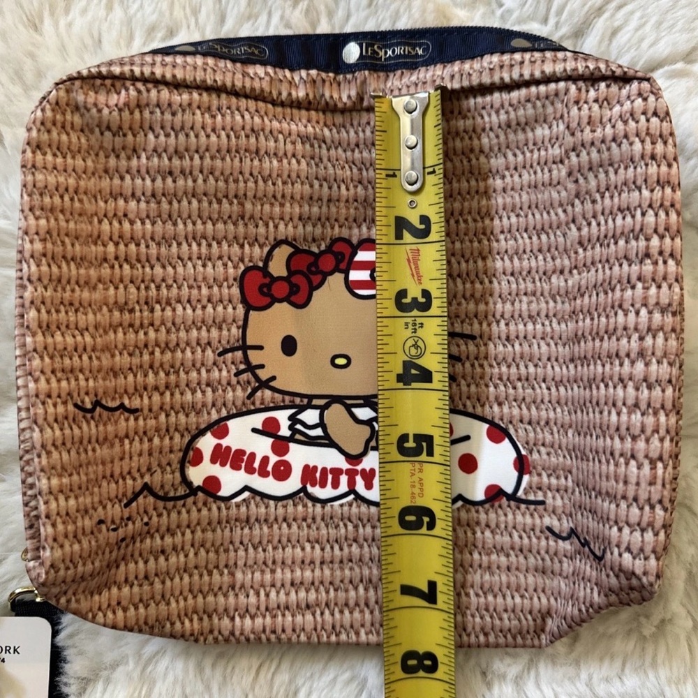 Hello Kitty Le SportSac Tan Kitty cosmetics bag NEW Authentic - Picture 7 of 8